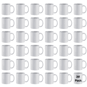 Craft Express Sublimation Printing Ceramic Mug - 11 oz, White, Pack of 36
