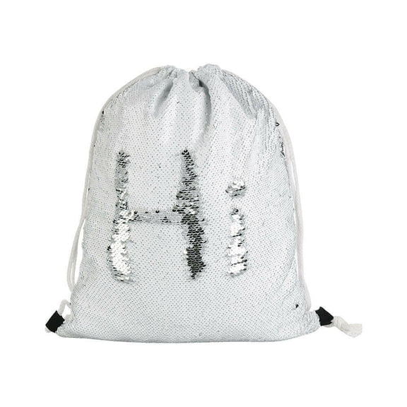 Craft Express Sublimation Printing Drawstring Backpacks - Sequin, Pkg of 2