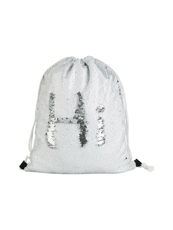 Sublimation Printing Drawstring Backpacks - Sequin, Pkg of 2