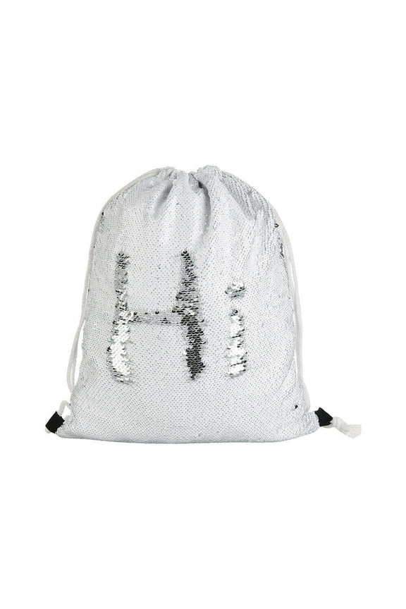 Sublimation Printing Drawstring Backpacks - Sequin, Pkg of 2
