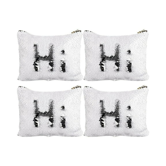 Craft Express Sublimation Printing Makeup Case - Reverse Sequin, Pkg of 4