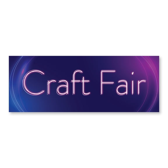 Craft Fair 24" x 9" Decal | Advertise Your Business | All Weather Can Apply To Any Surface | Show Handmade Local Event | Made in The USA