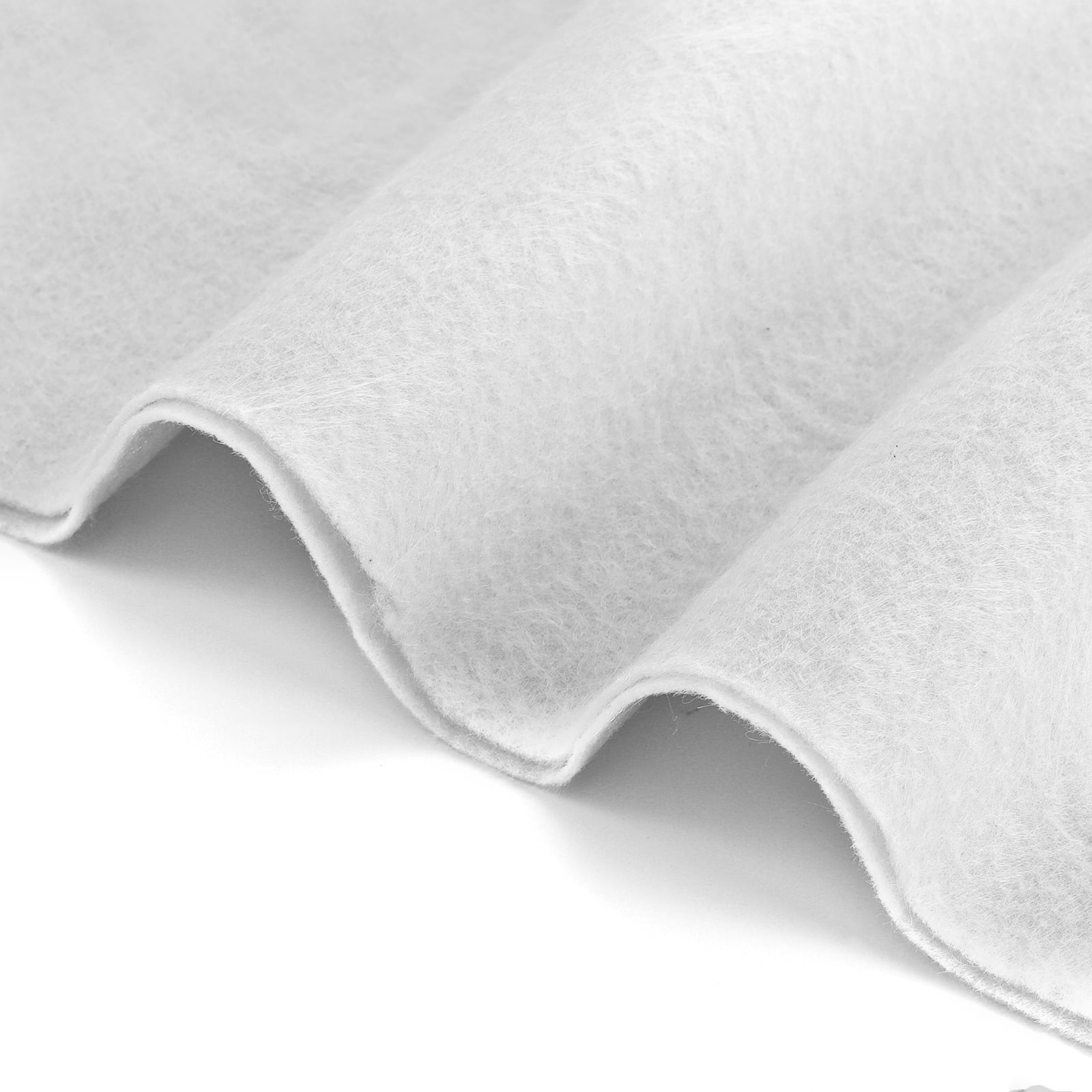 Craft Felt Fabric Sewing Felt Sheets Nonwoven for Patchwork DIY, Cards, Carpet Sold by the Yard White