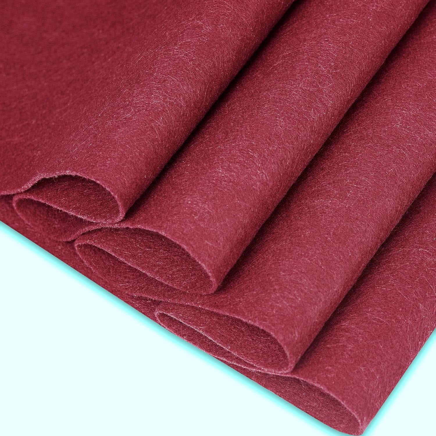 Craft Felt Fabric by The Yard Thickness 1.6mm 36" x 72" Soft and Durable Felt Fabric for Sewing Crafts Blankets DIY Creative Project (Wine Red)