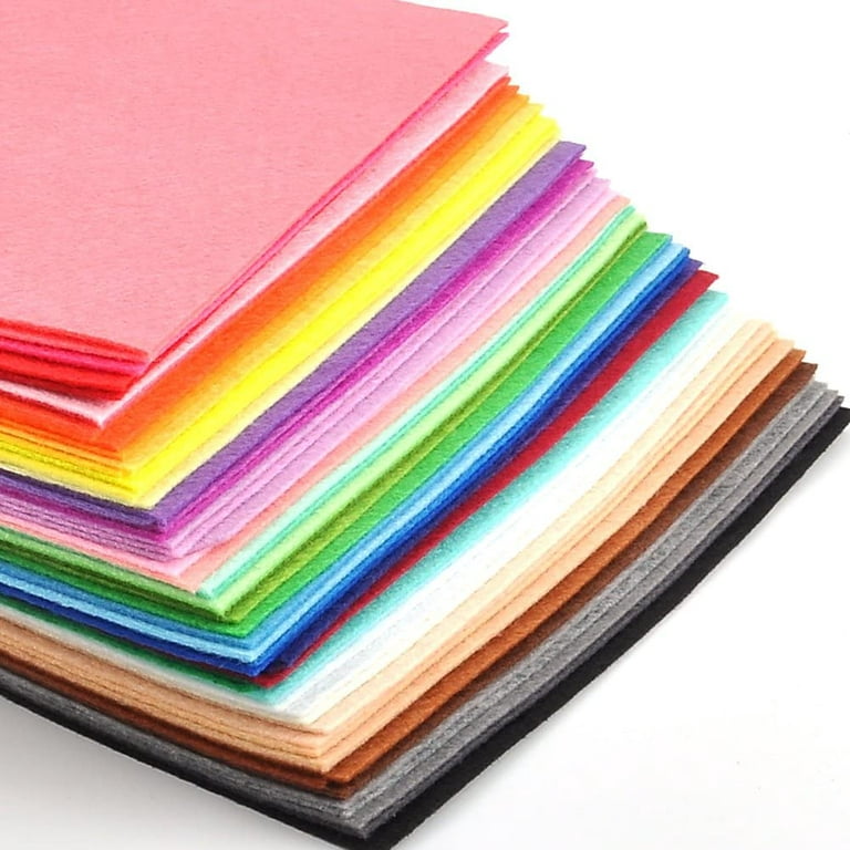 40 Mix Colors Hard Felt Fabric 1mm,Polyester Non-Woven Cloth