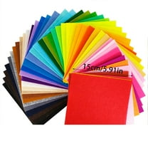Craft Felt Sheets Nonwoven Fabric Assorted Color Children Craft Work 40Pcs(5.9x5.9x0.08in)