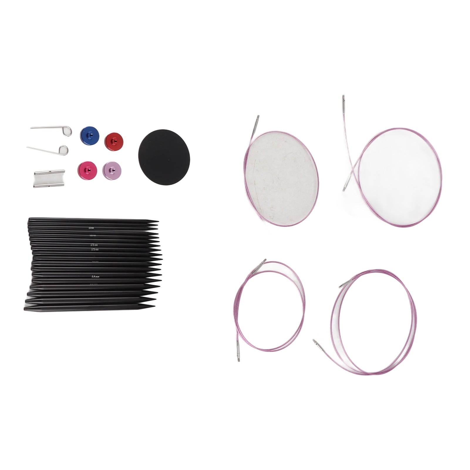Craft Fill Knitting Needle Knitting Needle Set, Smoothing Easy Operation Interchangeable Anti Fatigue Handle Circular Needle Set for Family, Circular Knitting Needle Set Circular Craft
