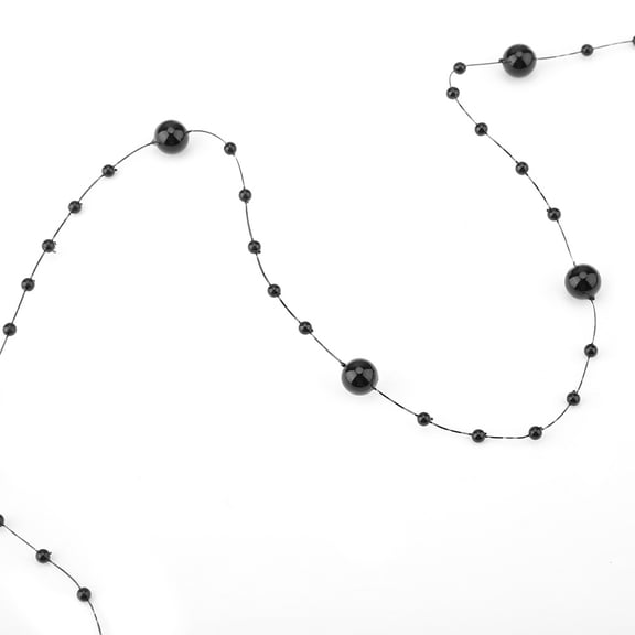 Craft Fill Pearl Chain 10M Fishing Thread Artificial Pearls Beads Chain DIY Wedding Party Decoration black, Fish thread bead, String Beads, Garment accessories Garment Craft