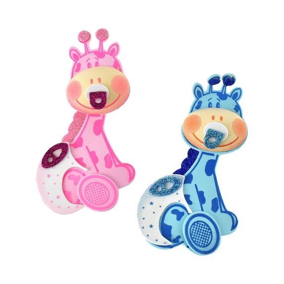 Craft Foam Baby Giraffe, 3-1/4-Inch, 10-Count, Pink
