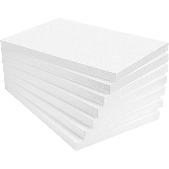 Craft Foam Blocks, 1 in Thick 17x11" EPS Polystyrene Rectangle Foam Blocks Packs of 7 Pcs for Art Sculpting, Sculpture, Modeling, School and Home DIY.