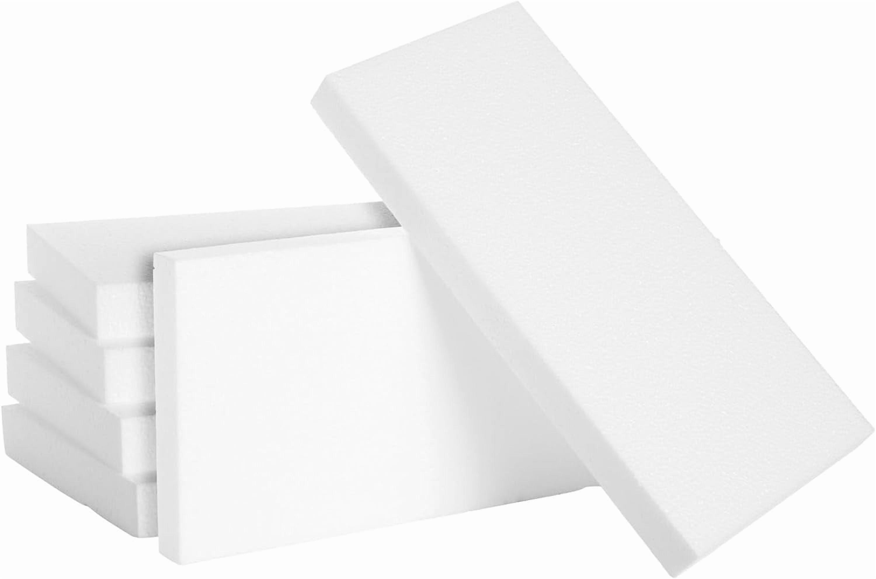 Craft Foam Blocks - 6-Pack, 12 x 6 1 in, White Flat for Flowers DIY Floral Arrangement