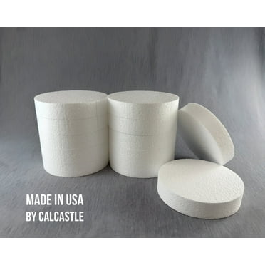 CalCastle Craft 12-Piece 3" Diameter Polystyrene Foam Craft Circles 1" Thick