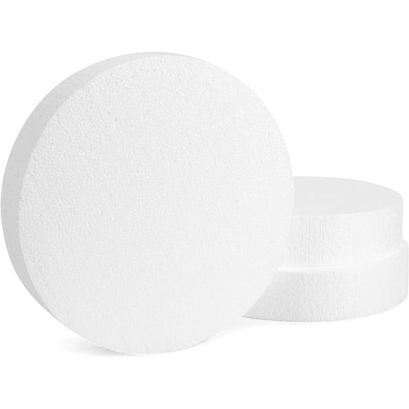 Craft Foam Disks, White Circles for Arts and DIY Crafts (10 x 2 in, 3 Pack)