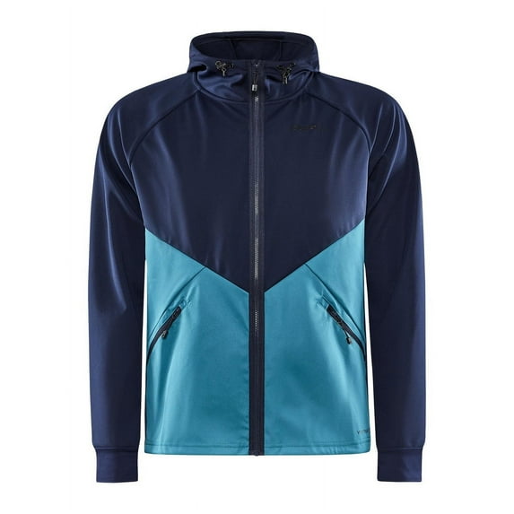 Craft Glide Hood Jacket Men's Color: Blaze-Deep Lake, Size: M