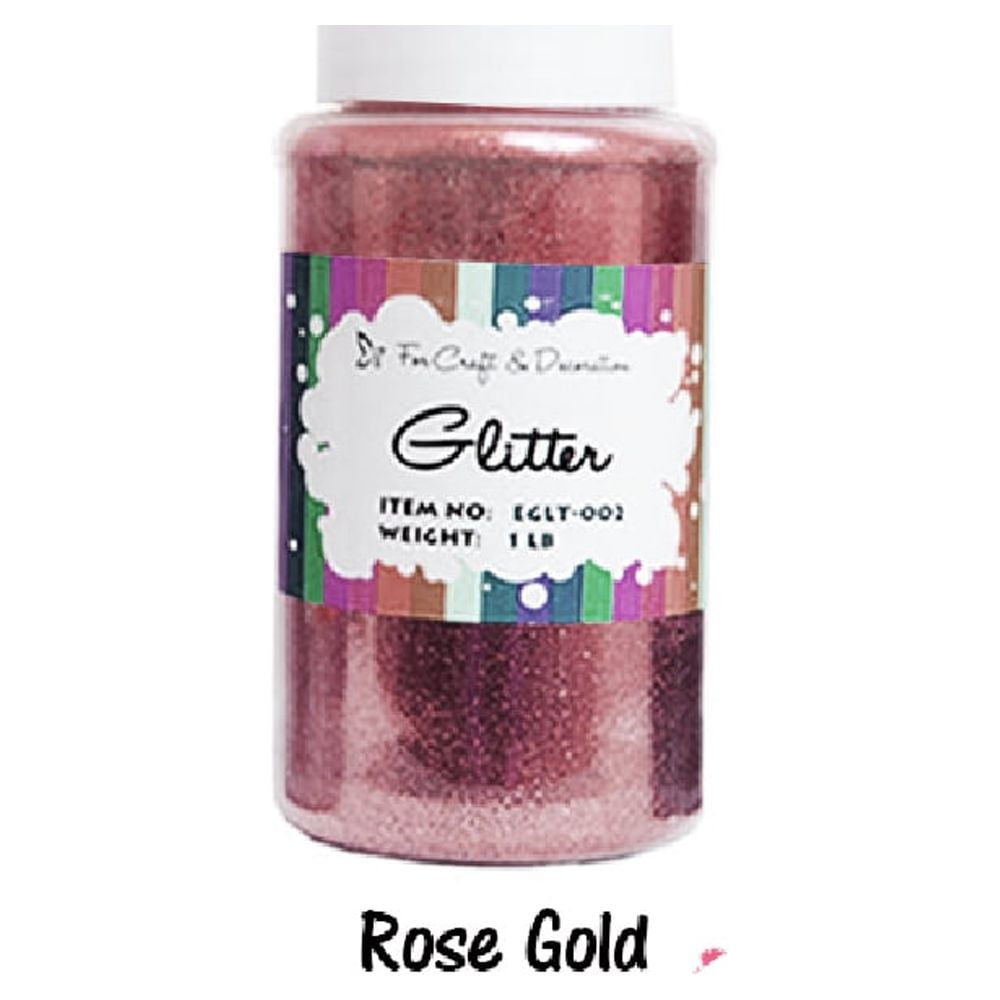 Craft Glitter Rose Gold Color 16oz. (1lb) 