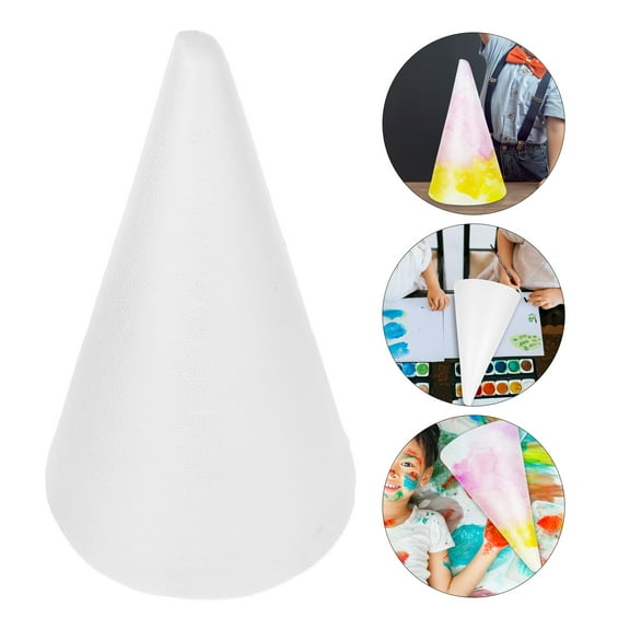 Supvox Foam Cone Craft White For Educational Toy 1Pcs 14.2X7.9X7.9in