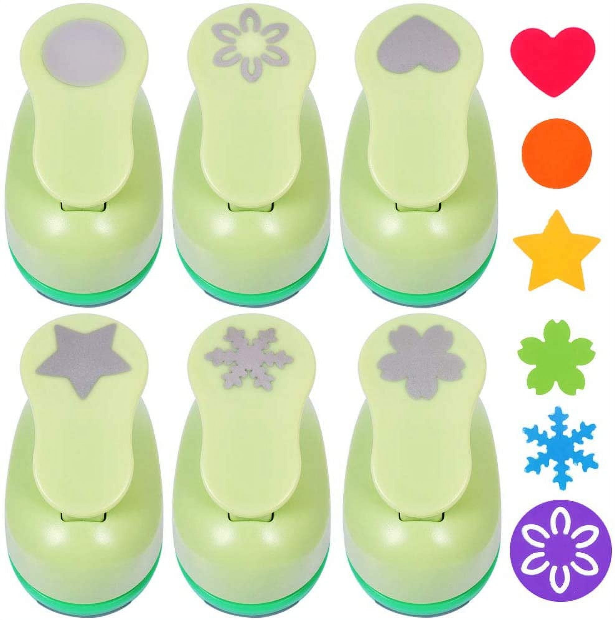 6 PCS Craft Hole Punch Paper Punch Handmade Hole Scrapbook Punchers 0.6  Inch Different Shape Crafting Designs for Kids Paper Crafts, Card Making,  Scrapbooking Arts, Crafts & Sewing