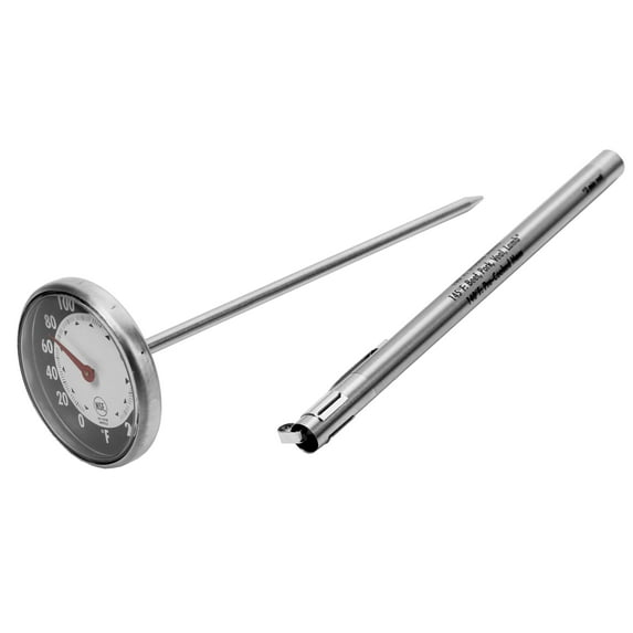 Craft Kitchen Commercial Quality NSF Certified Stainless Steel Instant Read Thermometer with Analog Display