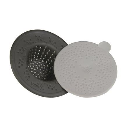 Craft Kitchen Gray Soft Rubber Drain Catch Sink Strainer with Stopper