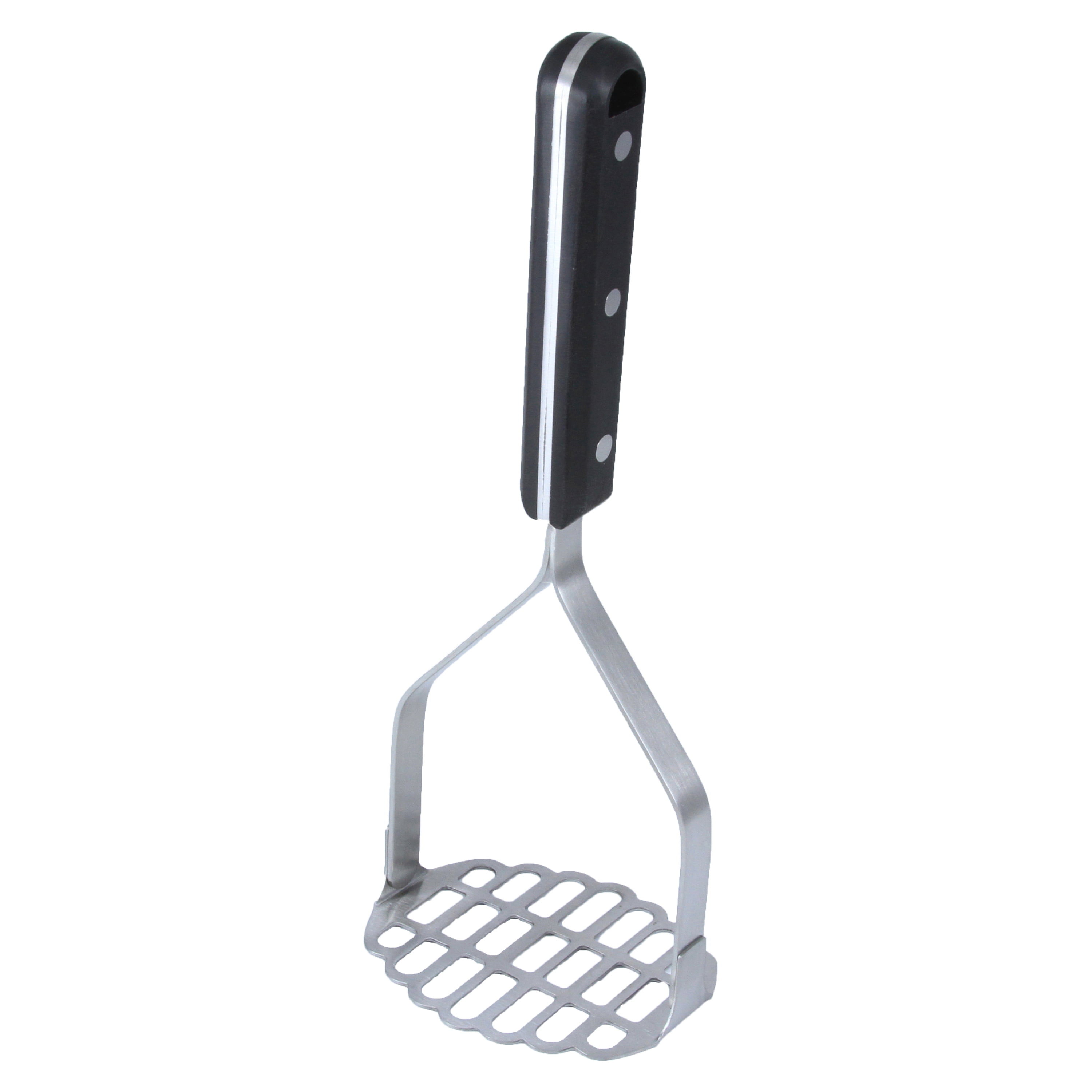 Fourté 30 Chrome Plated Square-Faced Potato / Bean Masher with Rubber  Handle