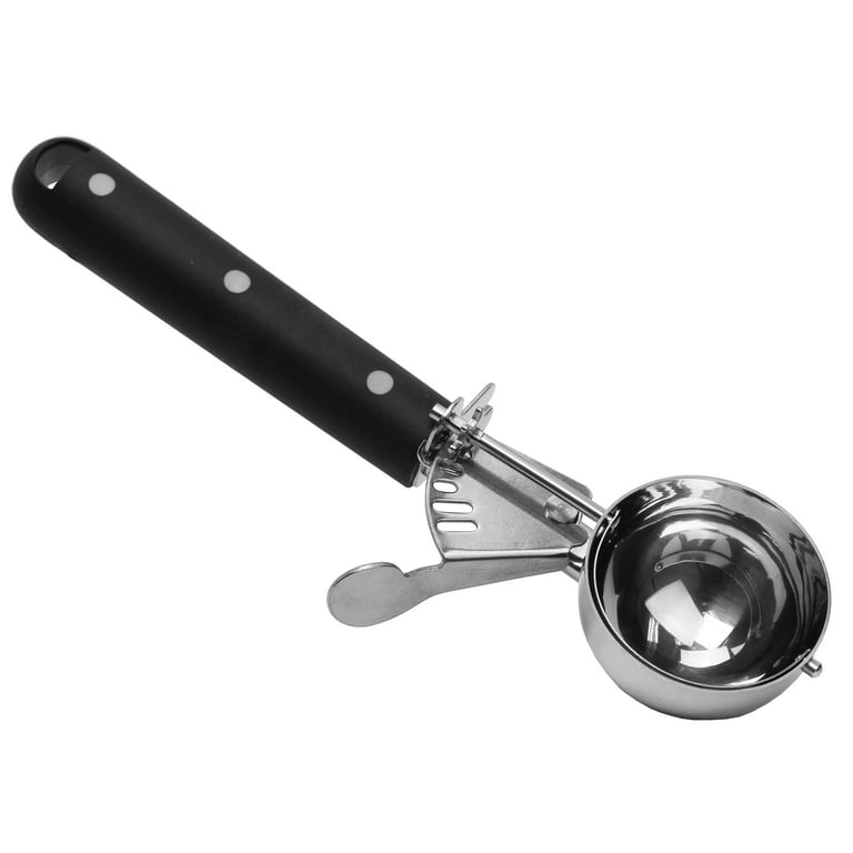 Craft Kitchen Large Heavy Duty Food Trigger Scoop with Black Soft Grip Comfort Handle and Stainless Steel Head, Size: 9