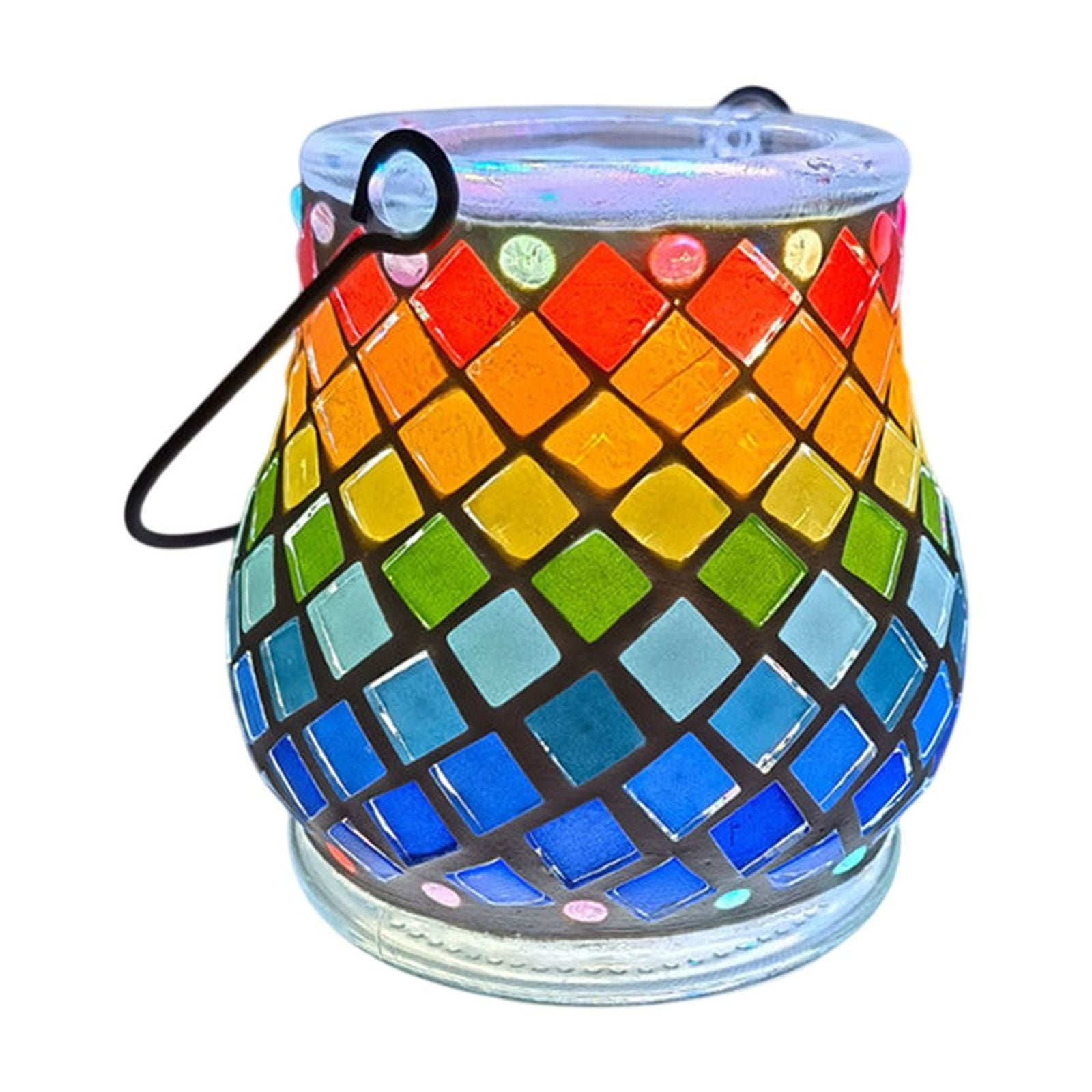 Craft Kits for Adults,DIY Mosaic Night Light Kit, Make Your Own Mosaic Night Light Kit, DIY Stained Glass Set, Crafts Kit for Teens Adults, Nightlight DIY Gift(N 4in)