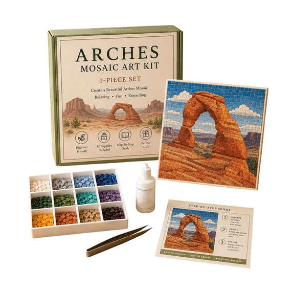 Craft Kits for Adults with Mosaic Art Supplies,Relaxing Diy & Arches Projects for Creative Hobbyists,1-Piece Set