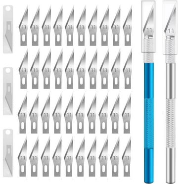Craft Knife 42Pcs Hobby Knife Precision Knife Craft Cutting Tools Art Knife Craft Knife Set Hobby Knife Set Hobby Knife Blades Model Knife Precision Craft DIY Knife Blades (#11）