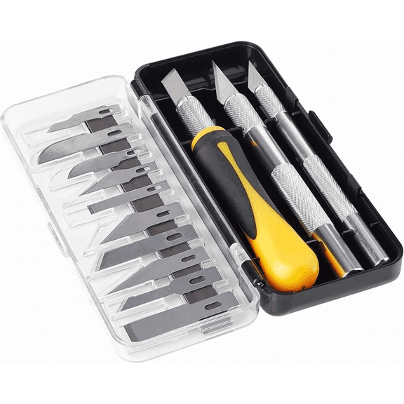 Craft Knife Set, 16 Pieces, Hobby Knife Kit for Paper, Foam, Vinyl, and Models
