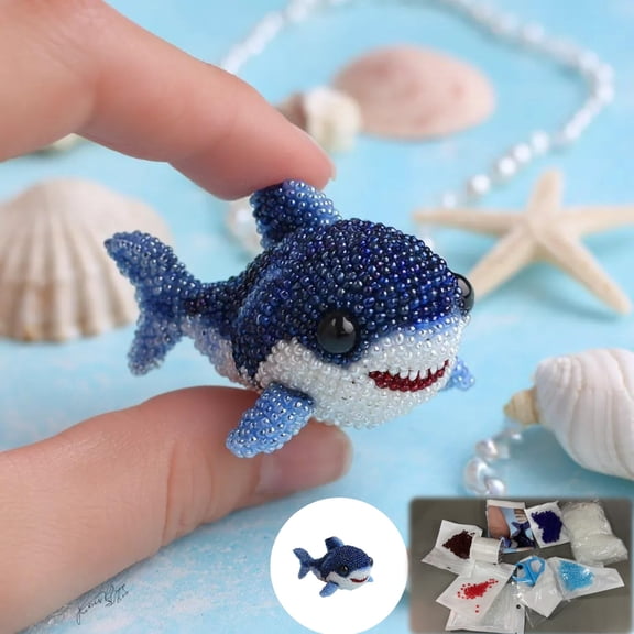 Craft Lover Diy Beginner-Friendly Sea Creature Beaded Embroidery Kits,Octopus Bead Embroidery Kit,Diy Animals Three-Dimensional Beadwork Craft Kit With Full-Color Instruction Sheet
