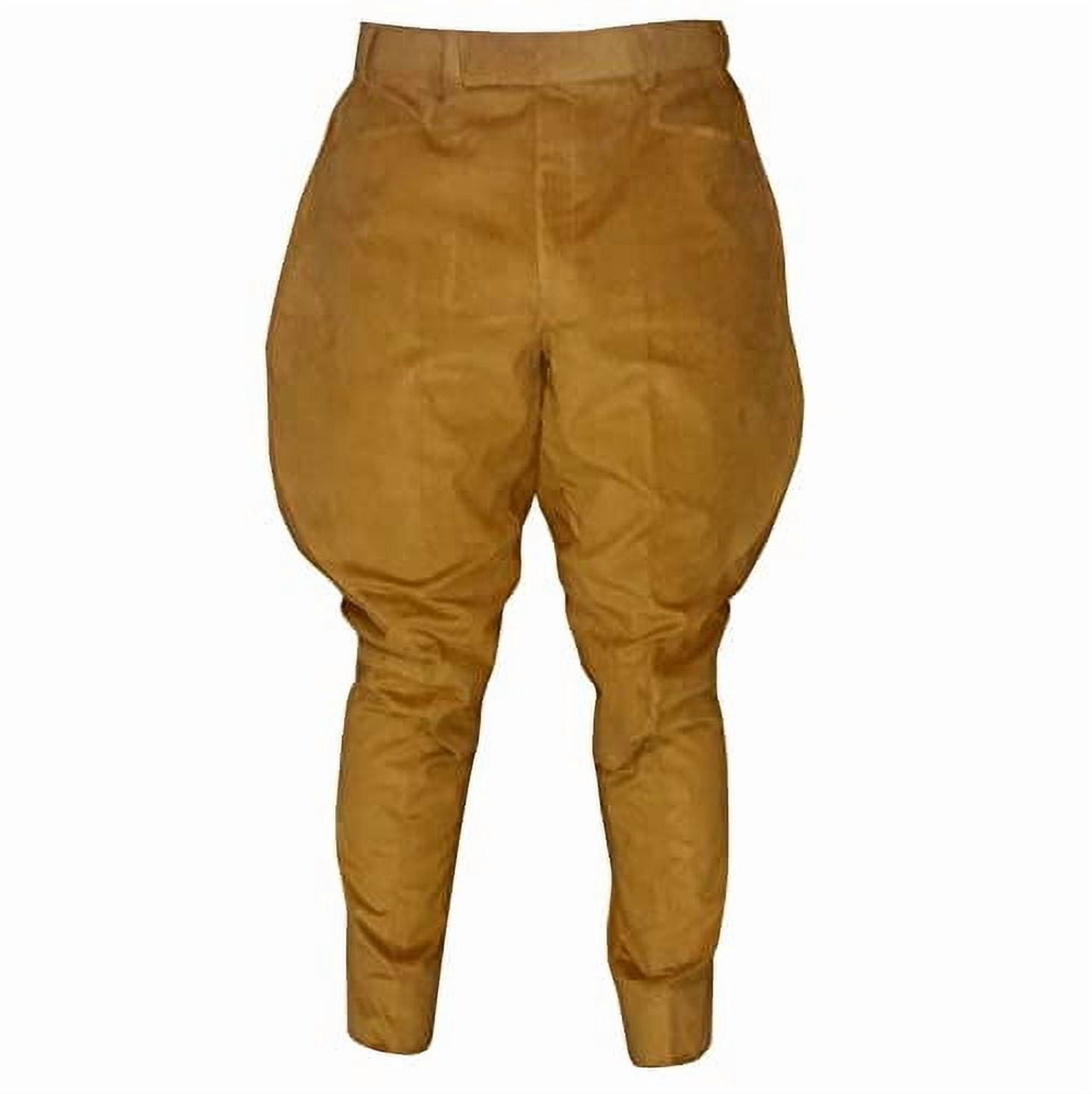Craft Lovers Men/Women 40s Military Polo Style Light Khaki Jodhpurs Pants Equestrian Horse Riding Beige Breeches Polo Pants (as1, Waist, Numeric_44, Regular, Model - 5)