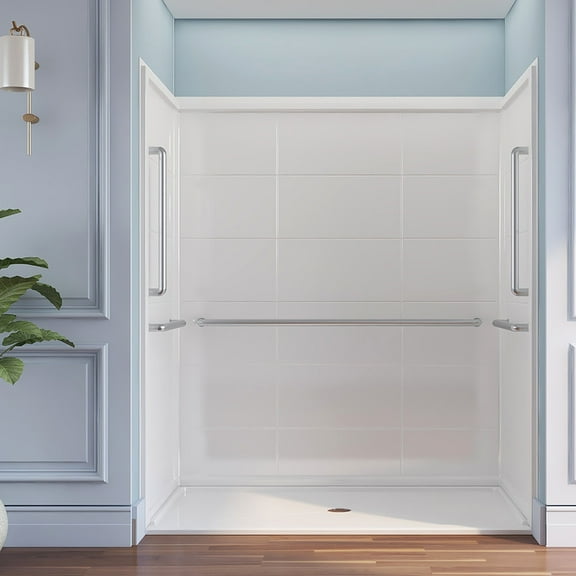 Miseno Msp-6436C 64" X 36" Rectangular Shower Base - White