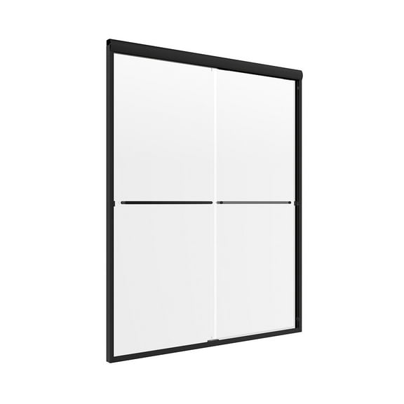 Craft + Main Cvss6072-Cl Cove 72" High X 60" Wide Sliding Frameless Shower Door - Black