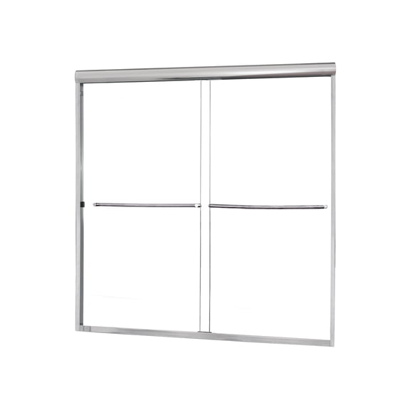 Craft + Main CVST5455-CL-SV Cove 55" High X 54" Wide Sliding Framed Tub Door - Silver