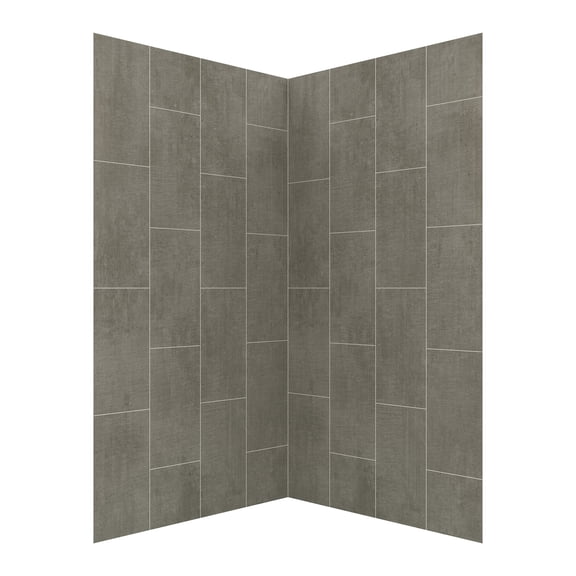 Craft + Main GFS424278-QU Jetcoat 42" X 42" X 78" Two Panel Corner Shower Wall Kit - Quary