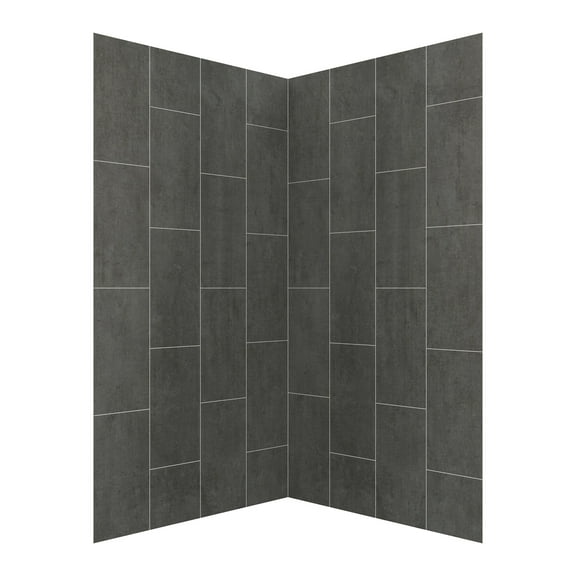 Craft + Main Gfs424278 Jetcoat 42" X 42" X 78" Two Panel Corner Shower Wall Kit - Slate