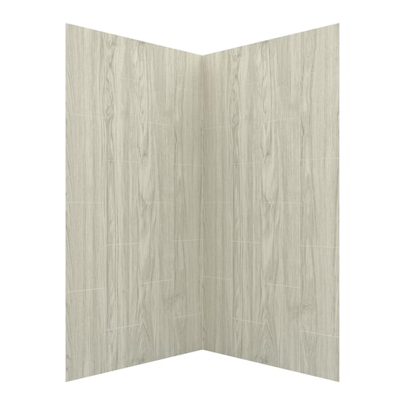 Craft + Main GFS424278-DR Jetcoat 42" X 42" X 78" Two Panel Corner Shower Wall Kit - Wood