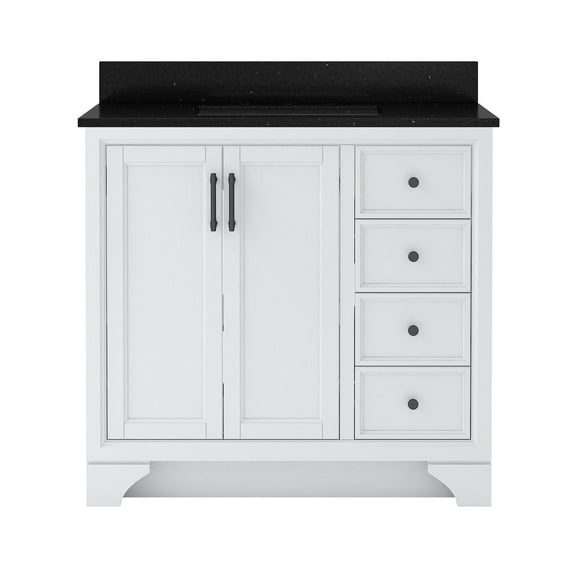 Craft + Main Lcvt3722d-Qbg Lanagan 36" Free Standing Single Basin Vanity Set - White