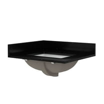 Craft   Main Qz25224r 25" Quartz Vanity Top - Black Galaxy