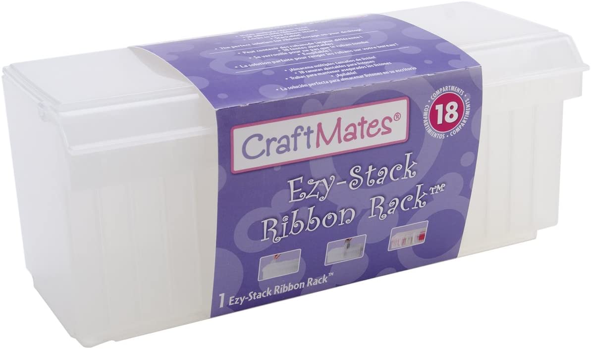 Craft Mates Ribbon Organizer, Easy Stack Ribbon Rack (18 Compartments) - image 1 of 3