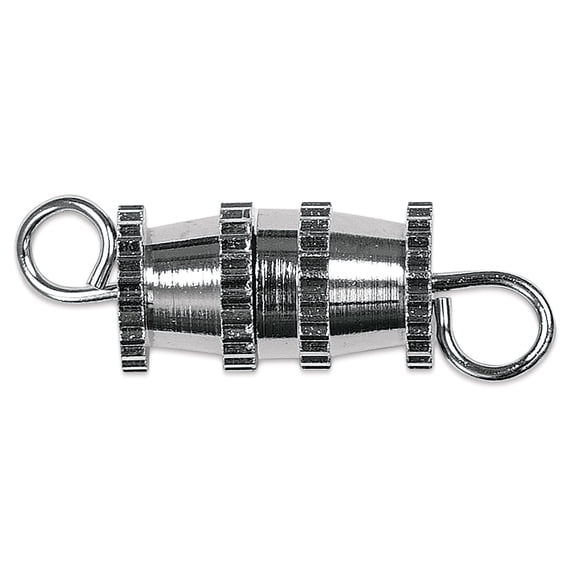 Craft Medley Barrel Clasps - Silver, 17 mm, Pkg of 6