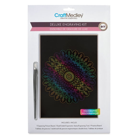 Craft Medley Deluxe Engraving Kit - Holographic Mandala