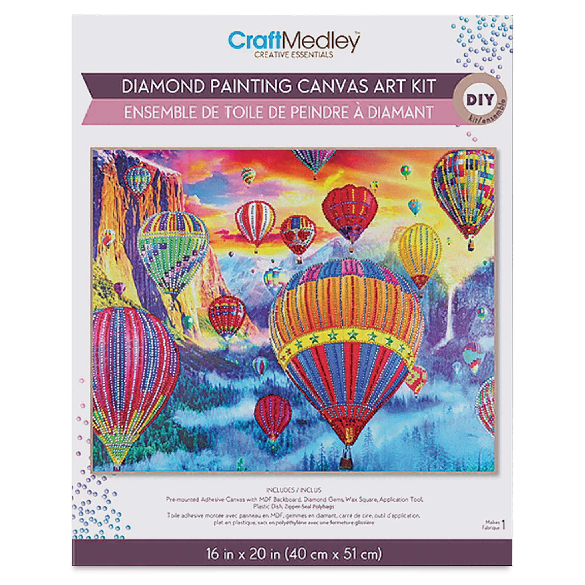 Craft Medley - Diamond painting canvas art kit, 12x16 - Dream catcher