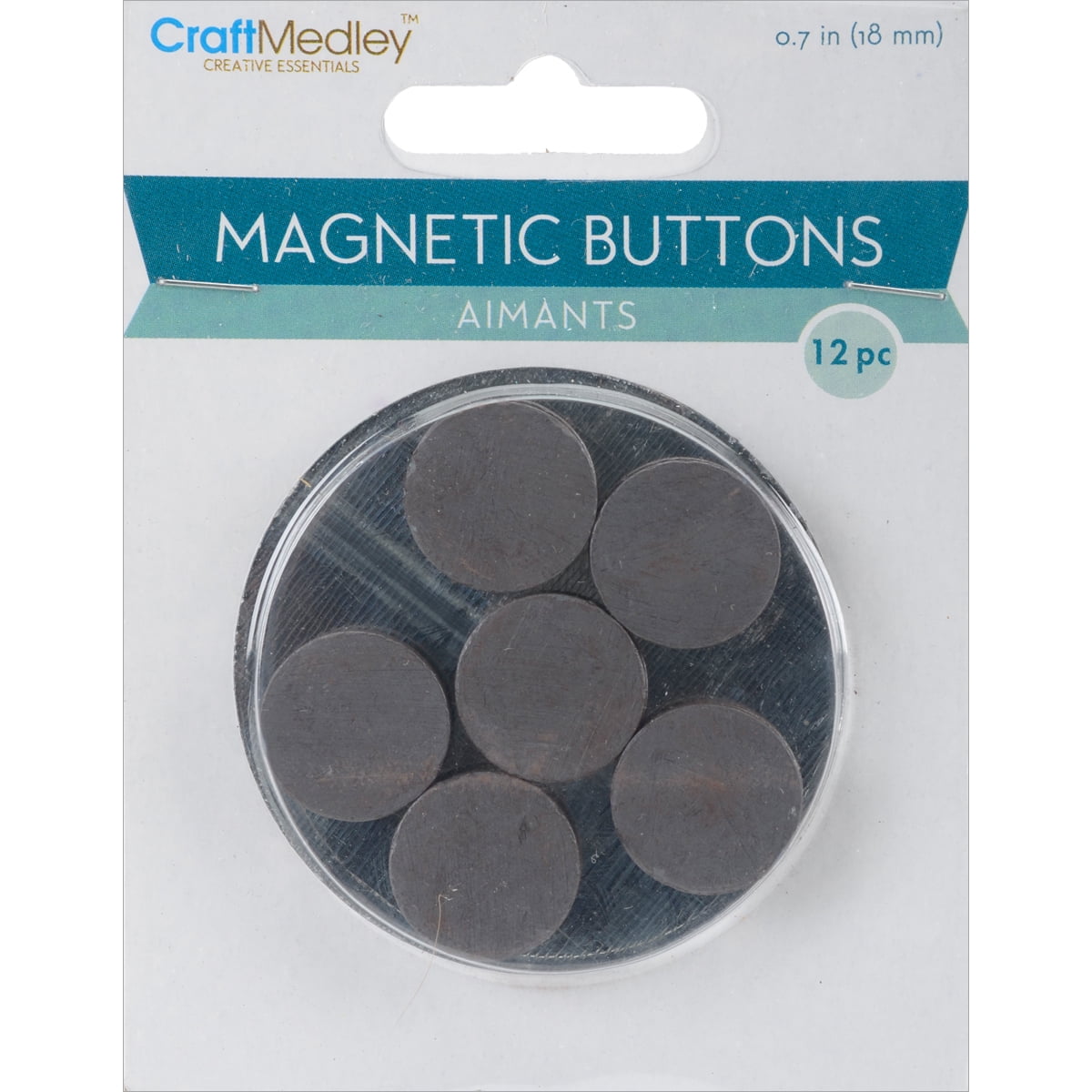 Craft Medley Buttons18mm 12/Pkg