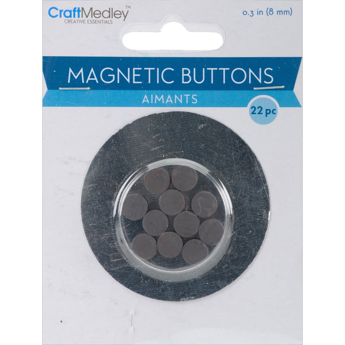 Craft Medley Magnetic Buttons-8mm 22/Pkg - Walmart.com