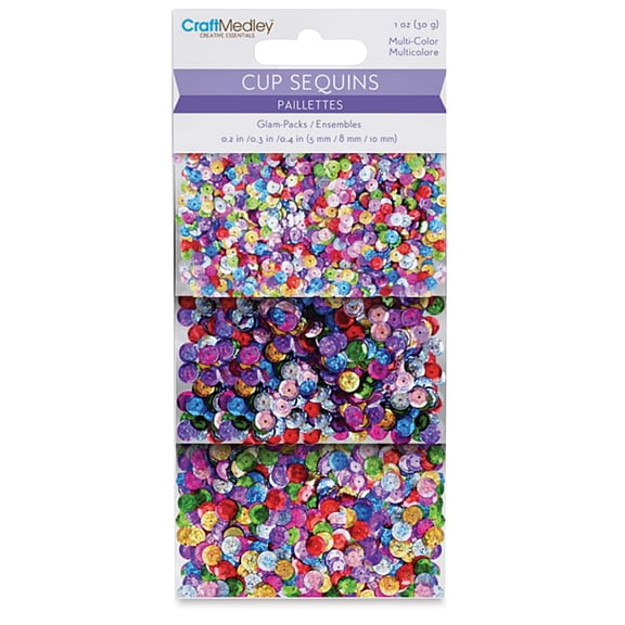 Craft Medley Sequins - Glam Metallics, 1 oz