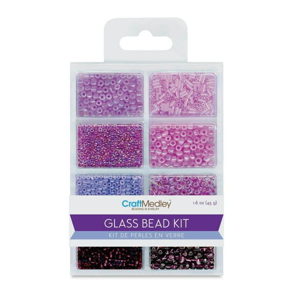 Craft Medley Glass Bead Kit - Viola