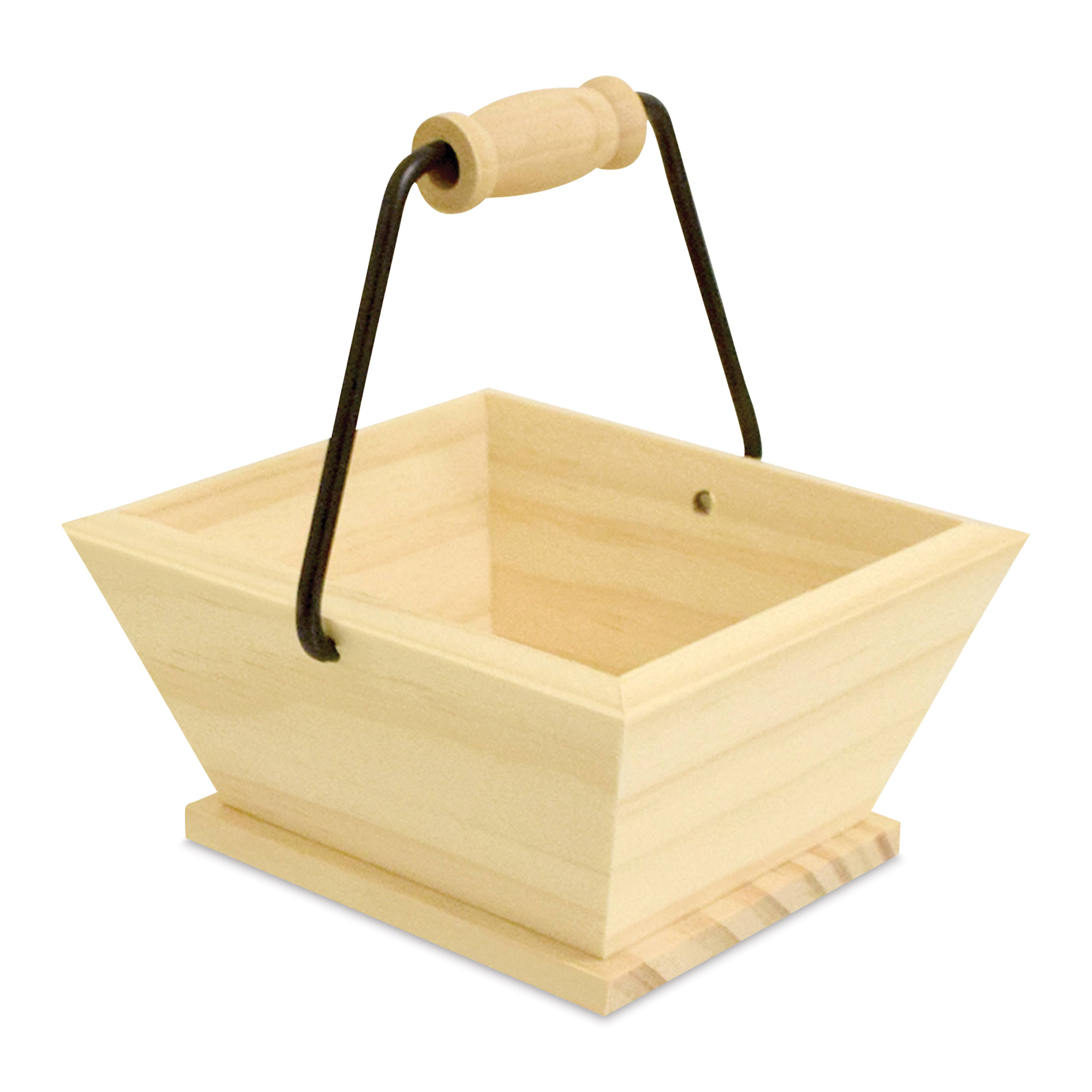 Craft Medley Wood Basket - 3-5/8"L x 3"W x 1-3/4"D
