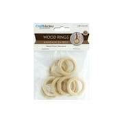 Craft Medley Wood Rings - 1.38", Pkg of 9