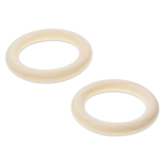 Craft Medley Wood Rings - 2.76", Pkg of 2